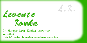 levente komka business card